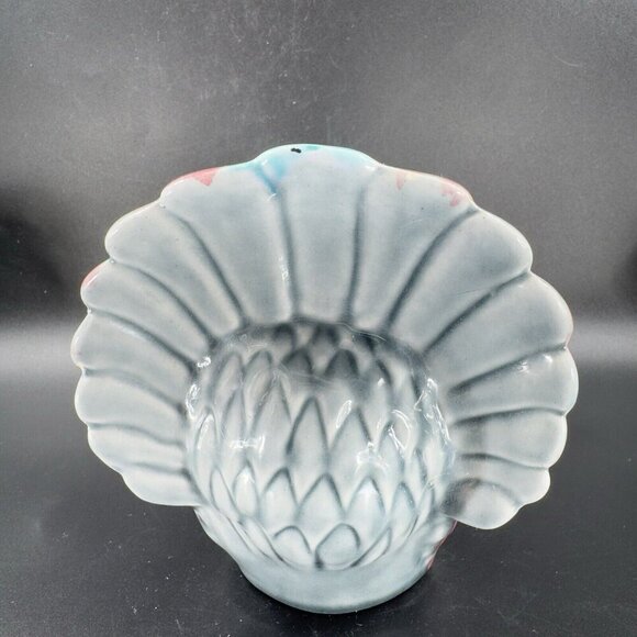 Vintage Tom and Hen Ceramic Turkey Bird Sugar Bowl Dish With Lid Marked Vintage - Picture 10 of 14